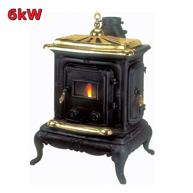 Stufe a legna ghisa PARLOR BIG 6 kw con scaldavivande Stufe a legna ghisa PARLOR BIG 6 kw con scaldavivande