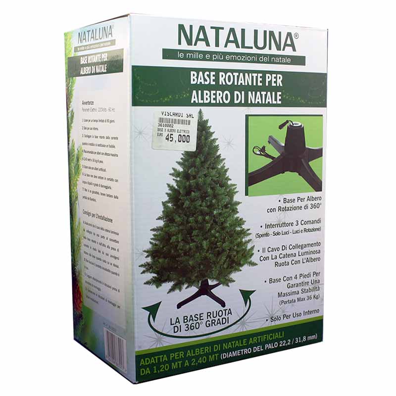 Base Albero Natale.Base Albero Di Natale Nataluna Girevole Rotante A 360